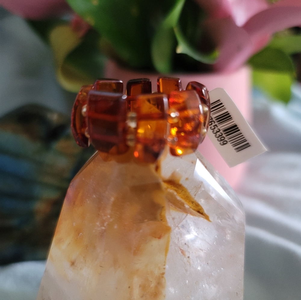 Amber Beaded Ring